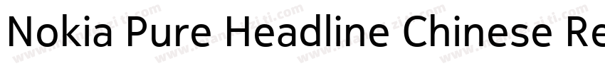 Nokia Pure Headline Chinese Regular字体转换